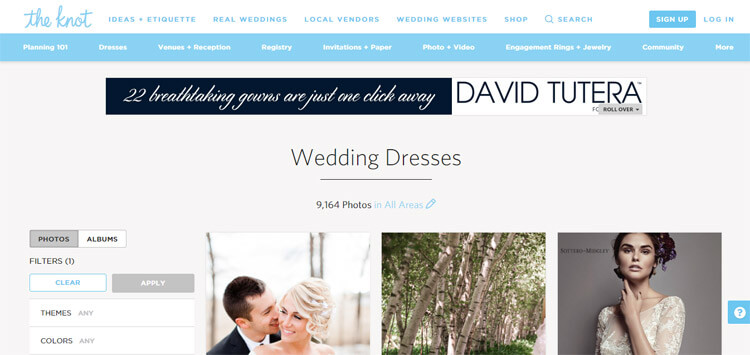 wedding dress web site builder