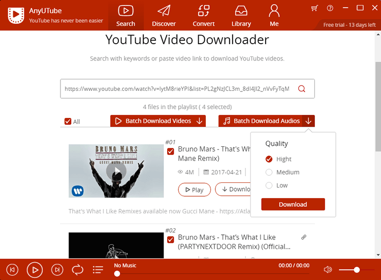 how to download youtube playlist online free