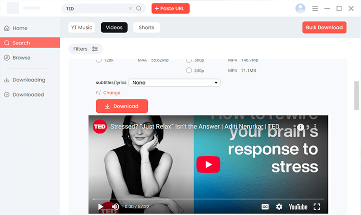 Play the YouTube video before downloading