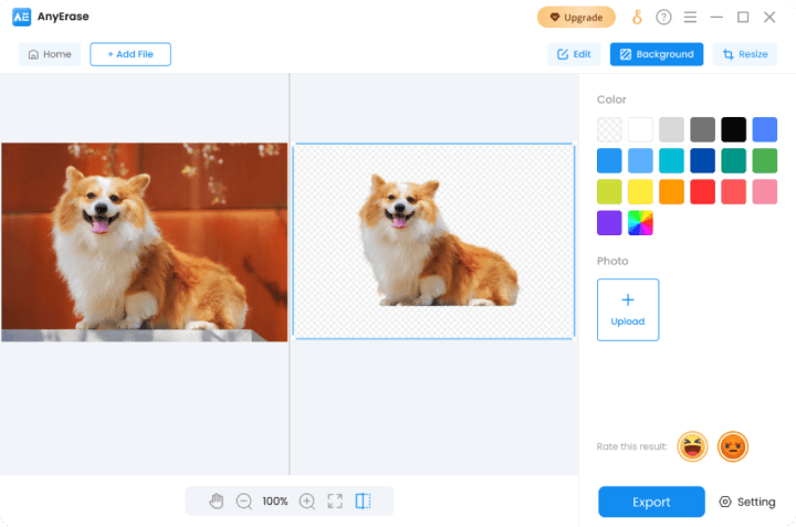 Remove background automatically