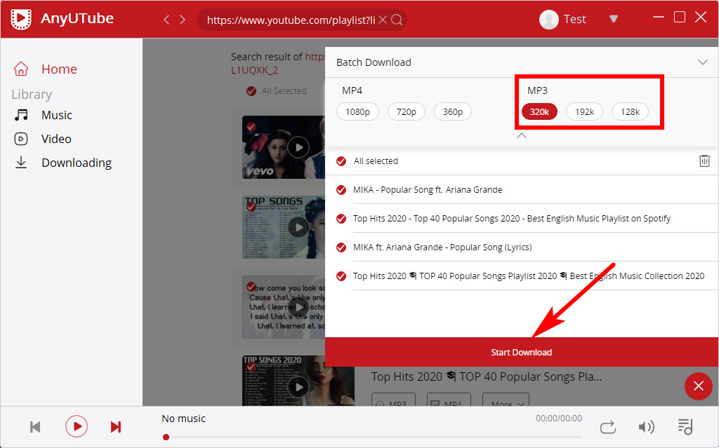 youtube playlist to mp3 download online