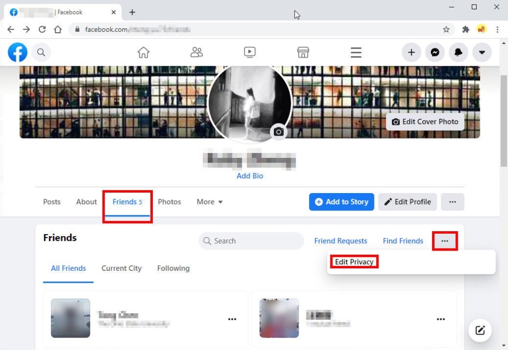 how to make my following list private on facebook