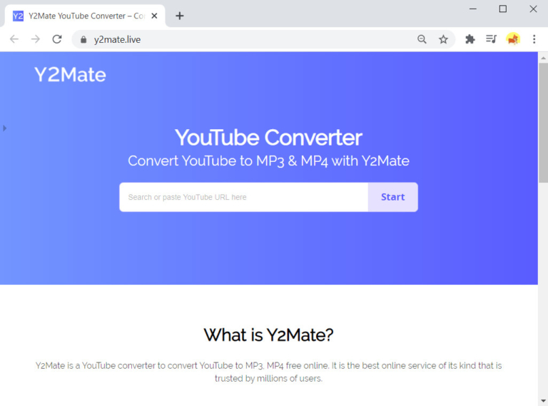 y2mate video downloader and converter