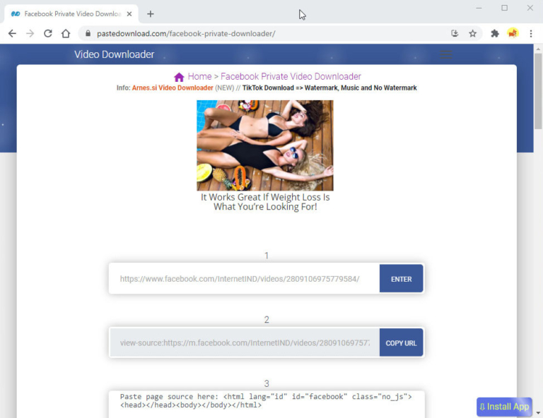 private facebook video downloader online