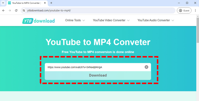 Toegang tot YTB Gratis YouTube-downloader