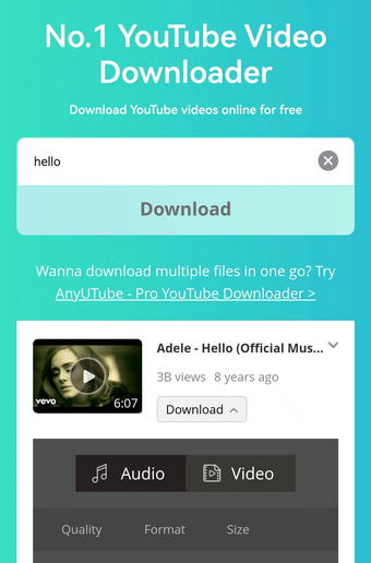 Download YouTube music on iPhone