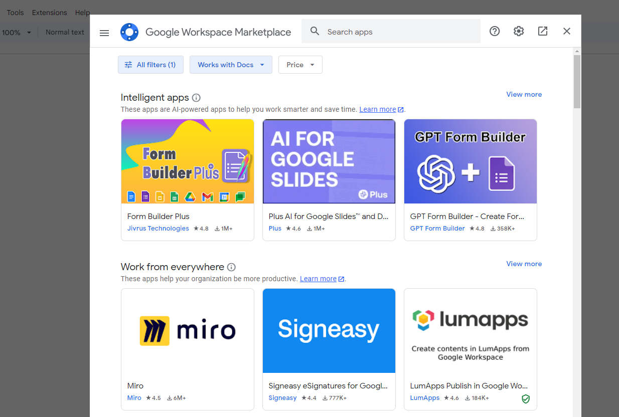 Wählen Sie ein Signatur-Add-on im Google Workspace Market